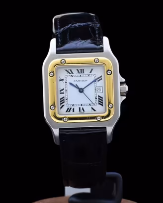 Cartier Santos steel gold ref 2961 automatic servi