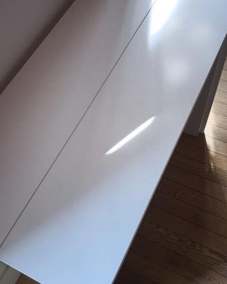 Tavolo consolle allungabile PEZZANI - bianco opaco