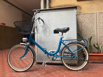 Bicicletta Graziella blu pieghevole