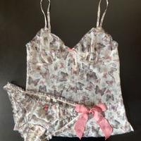 Top e slip ACCESSORIZE farfalle taglia S/M NUOVO