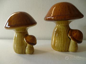 Grande pepe e sale ceramica forma funghi  vintage