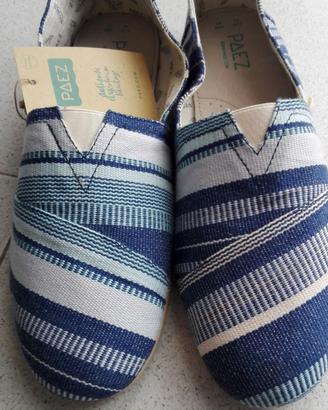Scarpe ciabatte epadrillas blu MAI USATE Taglia 44