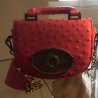 Borsa tracolla in pelle di struzzo