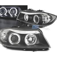 FARI BMW E90 E91 05-08 ANGEL EYES CCFL FONDO NERO