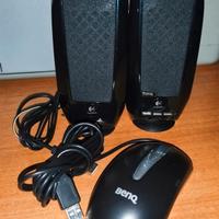 Casse Audio Logitech USB + Mouse BENQ