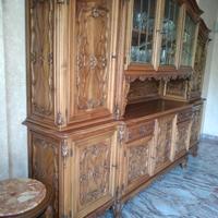 Credenza alta cristalliera veneziana 280x50x240