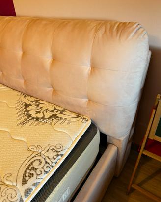 Letto 1 piazza e mezza - rosa - incluso materasso