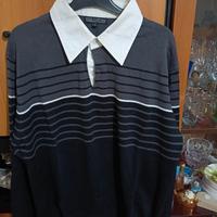 maglia uomo con collo di camicia 