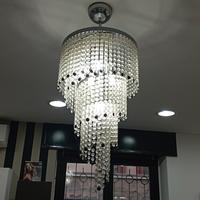 lampadario spirale finto cristallo 
