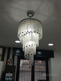 lampadario spirale finto cristallo 