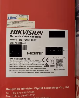 NETWORK VIDEO RECORDER  HIKVISION DS-7616NXI-K2