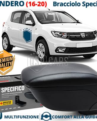 Bracciolo Per Dacia Sandero 2 SPECIFICO PELLE-PU