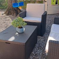 Set giardino salotto polyrattan