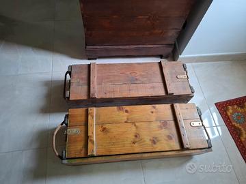Coppia baule in legno
