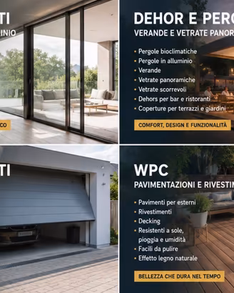 Pergole porte dehor basculanti serramenti garage