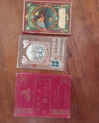 set di 3 librettini di cartoline d epoca 