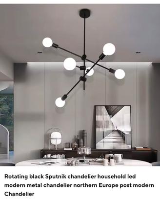 Lampadario con 6 lampadine Led incluse