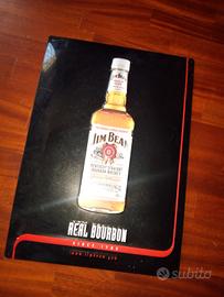Insegna targa latta jim beam bourbon whisky birra