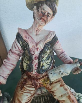 Statuina vintage in ceramica Capodimonte