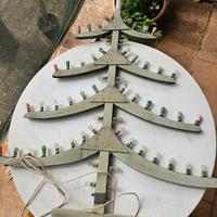 decorazione natalizia anni '80 in legno albero