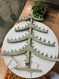 decorazione natalizia anni '80 in legno albero
