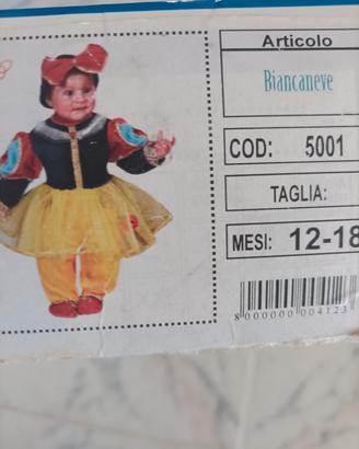 costume carnevale bambina Biancaneve 