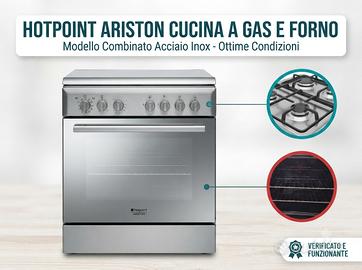 Cucina a gas 4 fuochi + Forno elettrico Hotpoint