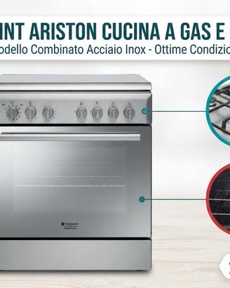 Cucina a gas 4 fuochi + Forno elettrico Hotpoint