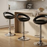 Set 3 Sgabelli Neri - Design Moderno e Regolabili