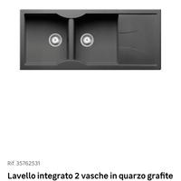Lavello nuovo integrato in quarzo grafite 116x50