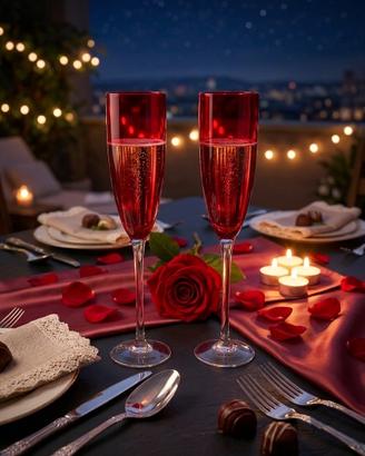 FLUTE -SET CHAMPAGNE-PER INNAMORATI