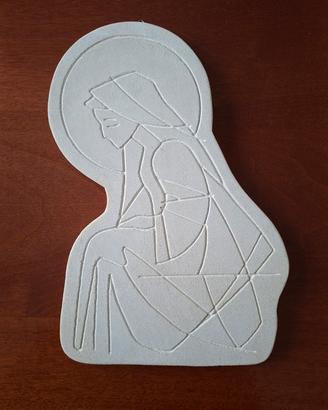 Madonna in pietra Majella, intarsio artigianale