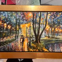 Quadro Leonid Afremov passegiata romantica