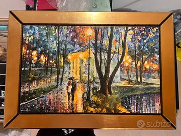 Quadro Leonid Afremov passegiata romantica