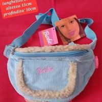 Barbie marsupio velluto azzurro nuovo