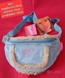 Barbie marsupio velluto azzurro nuovo