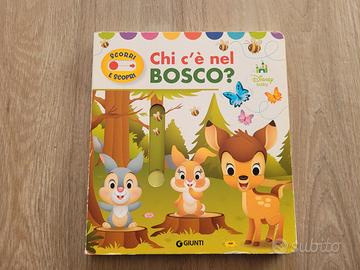 Libro bambini "Chi c'è nel bosco?" Scorri e Impara