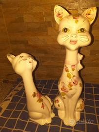 gatti ceramica vintage 