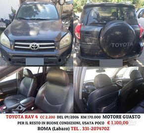 RAV4 2200CC  9/2006 MOTORE GUASTO
