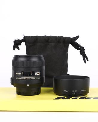 Nikon 40mm f2.8 G Micro DX USATO GARANTITO PER DUE