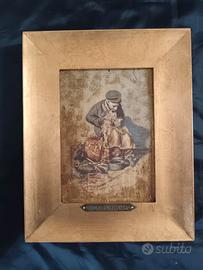 Vincenzo Migliaro dipinto olio su legno 