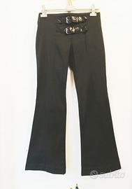 Pantaloni flare gabardine nero Tg.42. Nuovi
