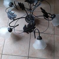 Lampadari arte povera in ferro battuto