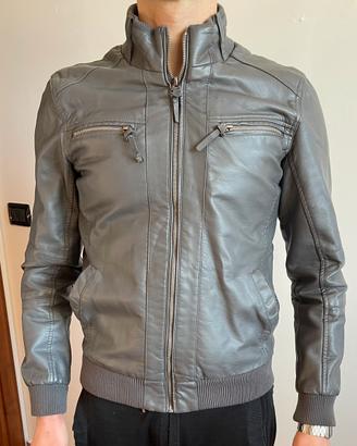 Alcott giacca ecopelle Slim grigio scuro