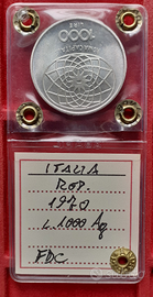 1000 LIRE Ag periziata