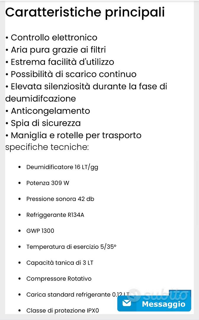 Deumidificatore Ariston - Elettrodomestici In vendita a Napoli