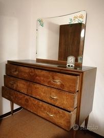 cassettiera con specchio anni 50 