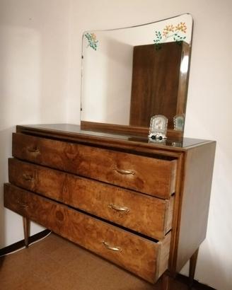 cassettiera con specchio anni 50 