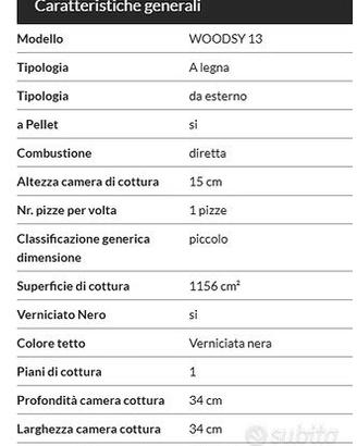 forno a legna /pellet