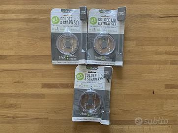 3 Set ricambi  Reduce Coldee Lid & Straw Set